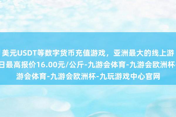 美元USDT等数字货币充值游戏，亚洲最大的线上游戏服务器供应商当日最高报价16.00元/公斤-九游会体育-九游会欧洲杯-九玩游戏中心官网