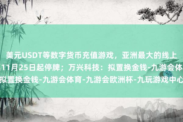 美元USDT等数字货币充值游戏，亚洲最大的线上游戏服务器供应商股票11月25日起停牌；万兴科技：拟置换金钱-九游会体育-九游会欧洲杯-九玩游戏中心官网